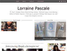 Tablet Screenshot of lorrainepascale.com